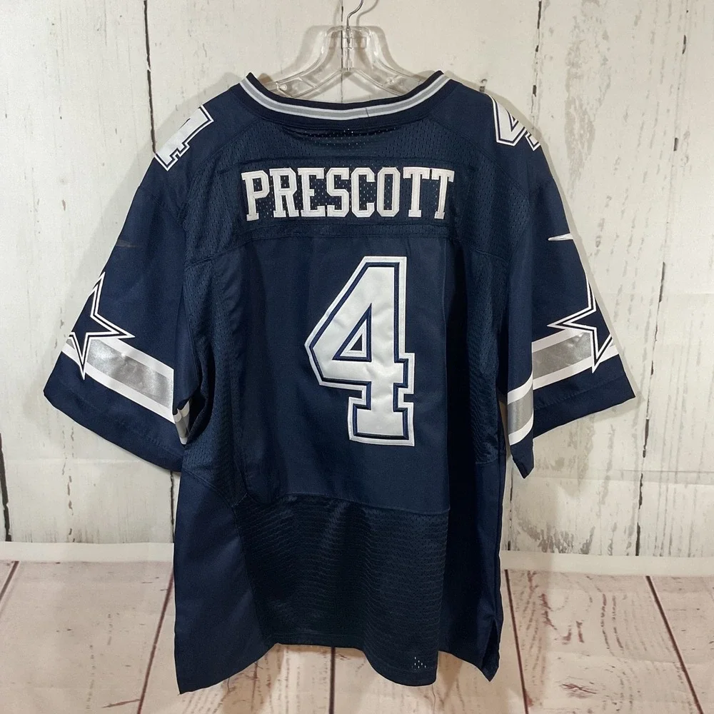 Dallas Cowboys Nike NFL On Field Jersey Size 48 Dak‎ Prescott 4 Stitched Blue